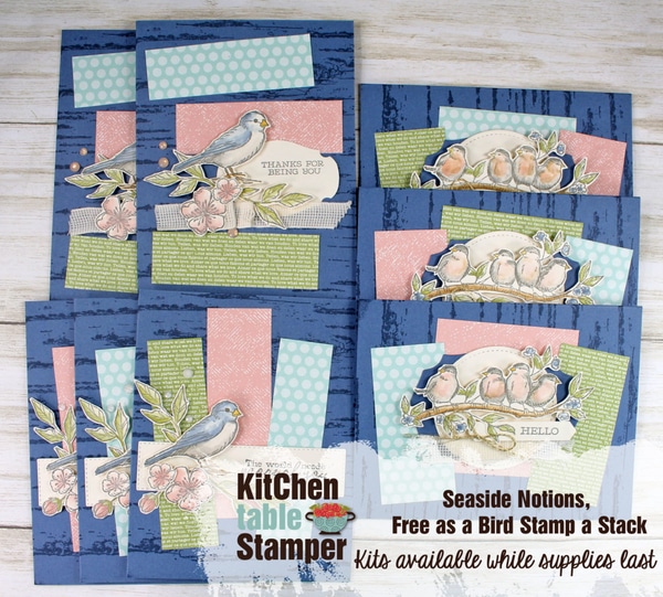 Seaside Notions, Free as a Bird Stamp a Stack Class Packet - Image 3