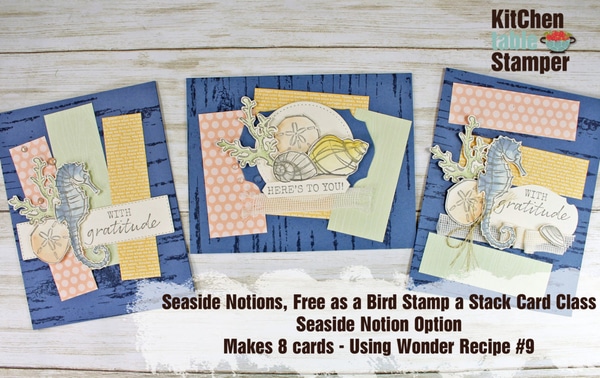 Seaside Notions, Free as a Bird Stamp a Stack Class Packet - Image 2