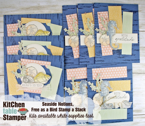 Seaside Notions, Free as a Bird Stamp a Stack Class Packet