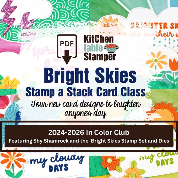 Bright Skies Stamp a Stack PDF Card Class
