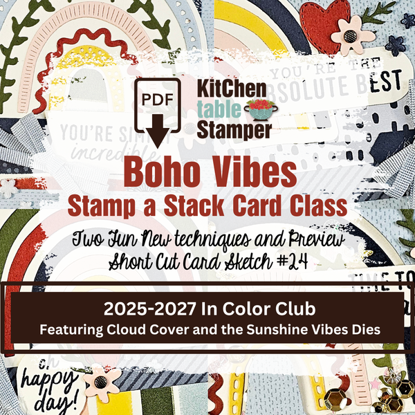 Boho Vibes Stamp a Stack PDF Card Class