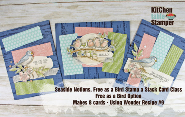 Seaside Notions, Free as a Bird Stamp a Stack Class Packet - Image 4