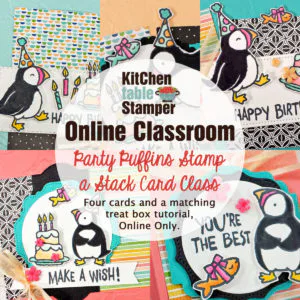 Party Puffins Stamp a Stack Online Card Class