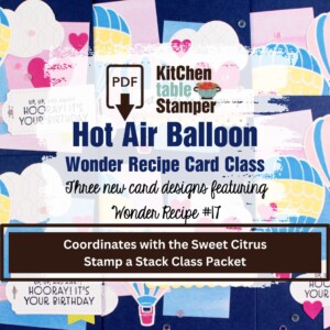 Hot Air Balloons Wonder Recipe PDF Card Class